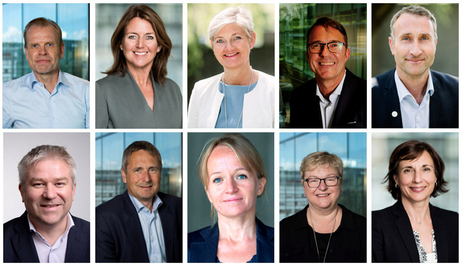 Øverst fra venstre: Svein Tore Holsether, Grete Aspelund, Maalfrid Brath, John Harry Simonstad, Ståle Rød. Nederst fra venstre: Pål Eitrheim, Stein Nilsen, Jannicke Hilland, Mona Jacobsen Saab, Veronika Barrabés. Varamedlemmer (ikke avbildet): Grant Larsen, Liina Veerme, Fredd Wilsgård.