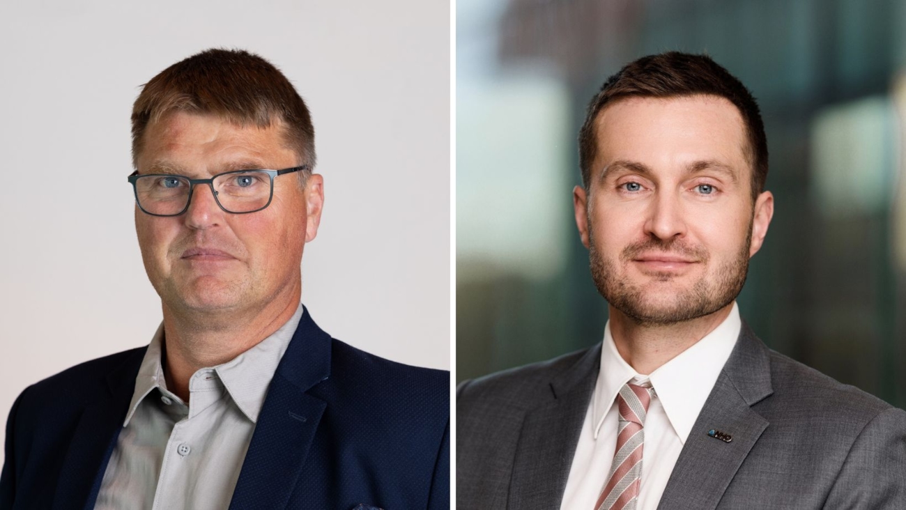 Regionleder Geir Myrflott i LO Nordland og regiondirektør Hans Christian Hansson i NHO Nordland