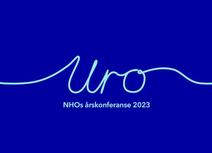 Banner med teksten Uro - NHOs årskonferanse 2023