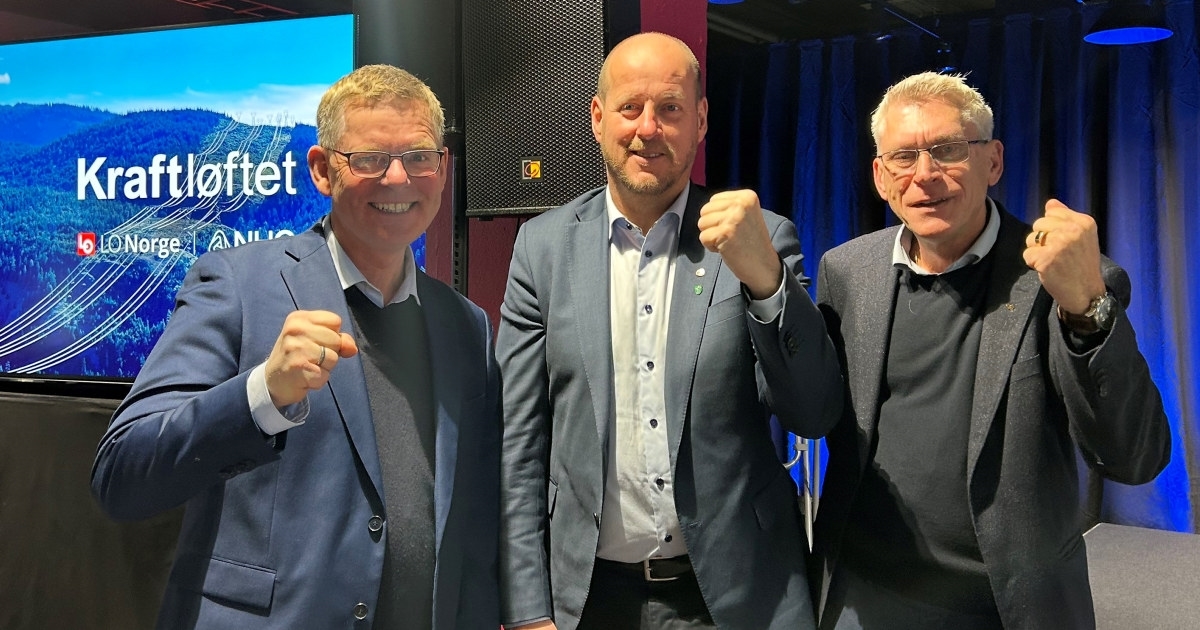 BILDE f.v. Jon Kristiansen regiondirektør NHO Innlandet, Thomas Breen Fylkesordfører Innlandet og Iver Erling Støen regionleder LO Innlandet. 