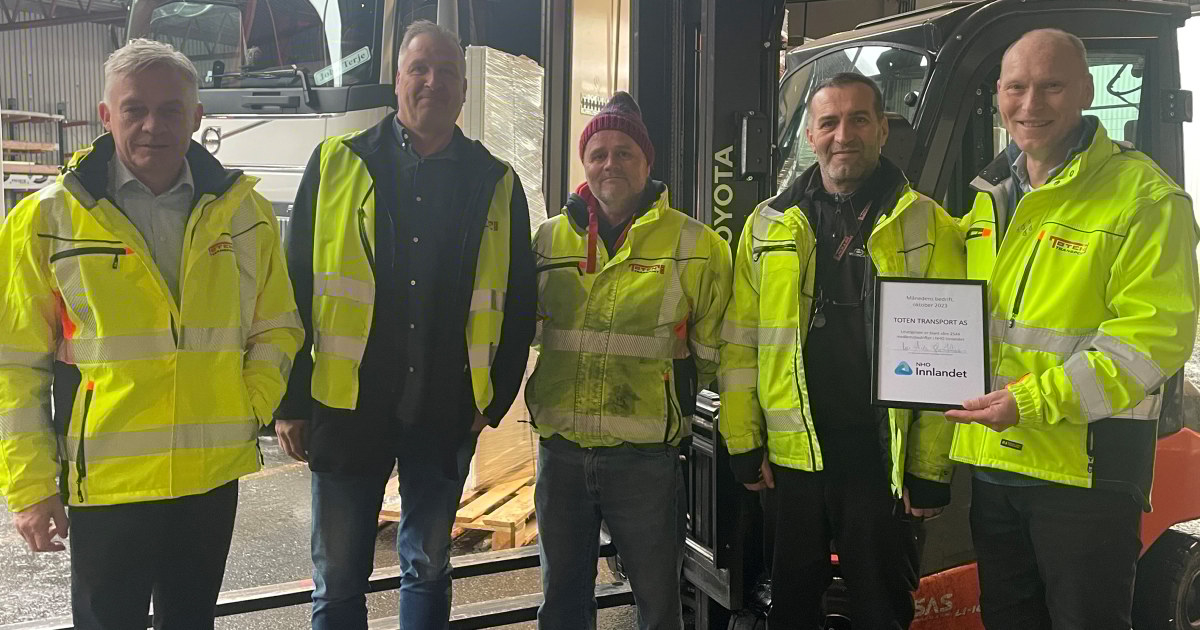 BILDE: f.v.: Finn Martinsen, Kjetil Olsen, John  Nordskog, Mehmet Ali Demirhan, Inge Rosvold. FOTO: Linn Alicia Slora Kristiansen NHO Innlandet.