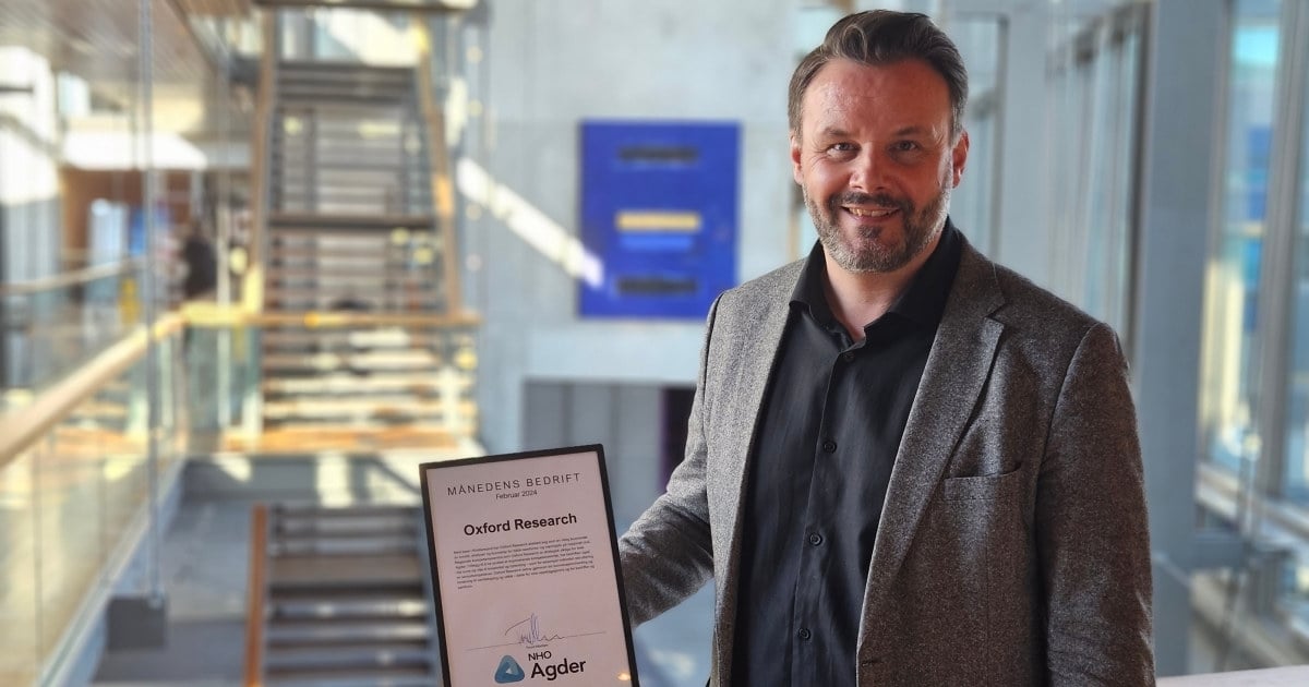 MÅNEDENS BEDRIFT FEBRUAR: Rune Stiberg-Jamt leder Oxford Research i Kristiansand. De har etablert seg som et ledende forsknings- og utredningsmiljø som leverer til oppdragsgivere over hele landet.
