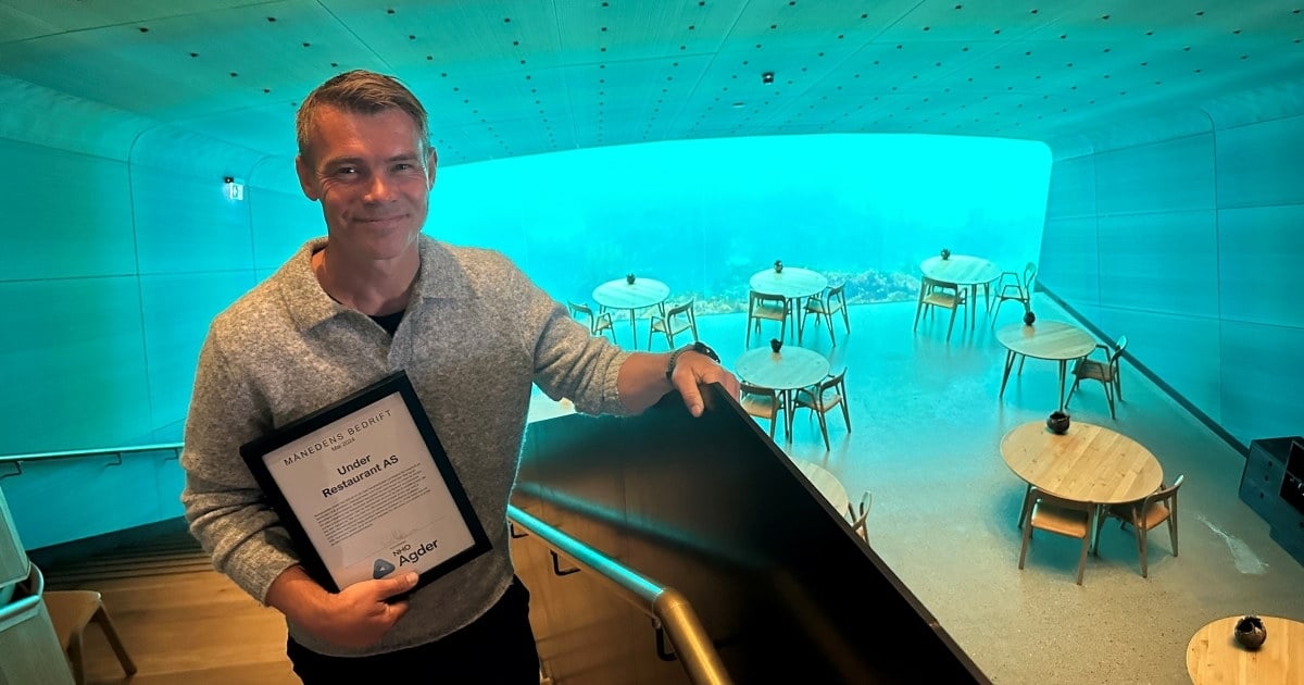 Stig Ubostad på restauranten Under i Lindesnes kommune.